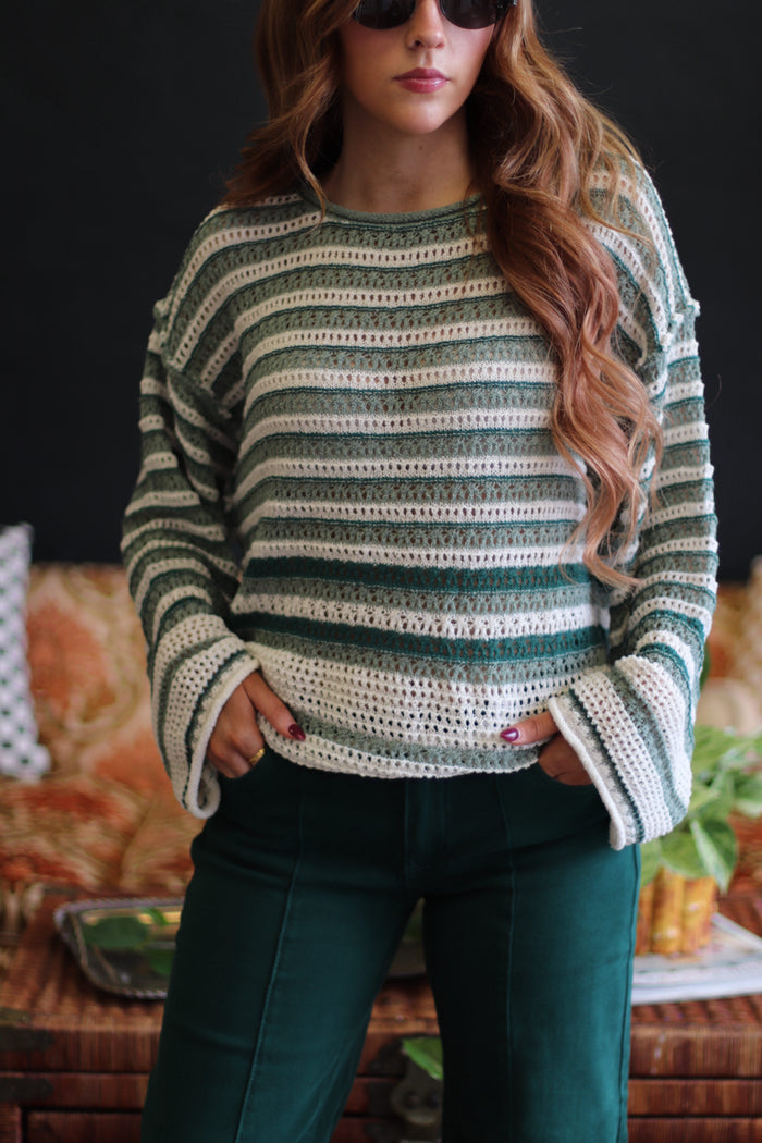 Summer To Fall Crochet Sweater + Pine