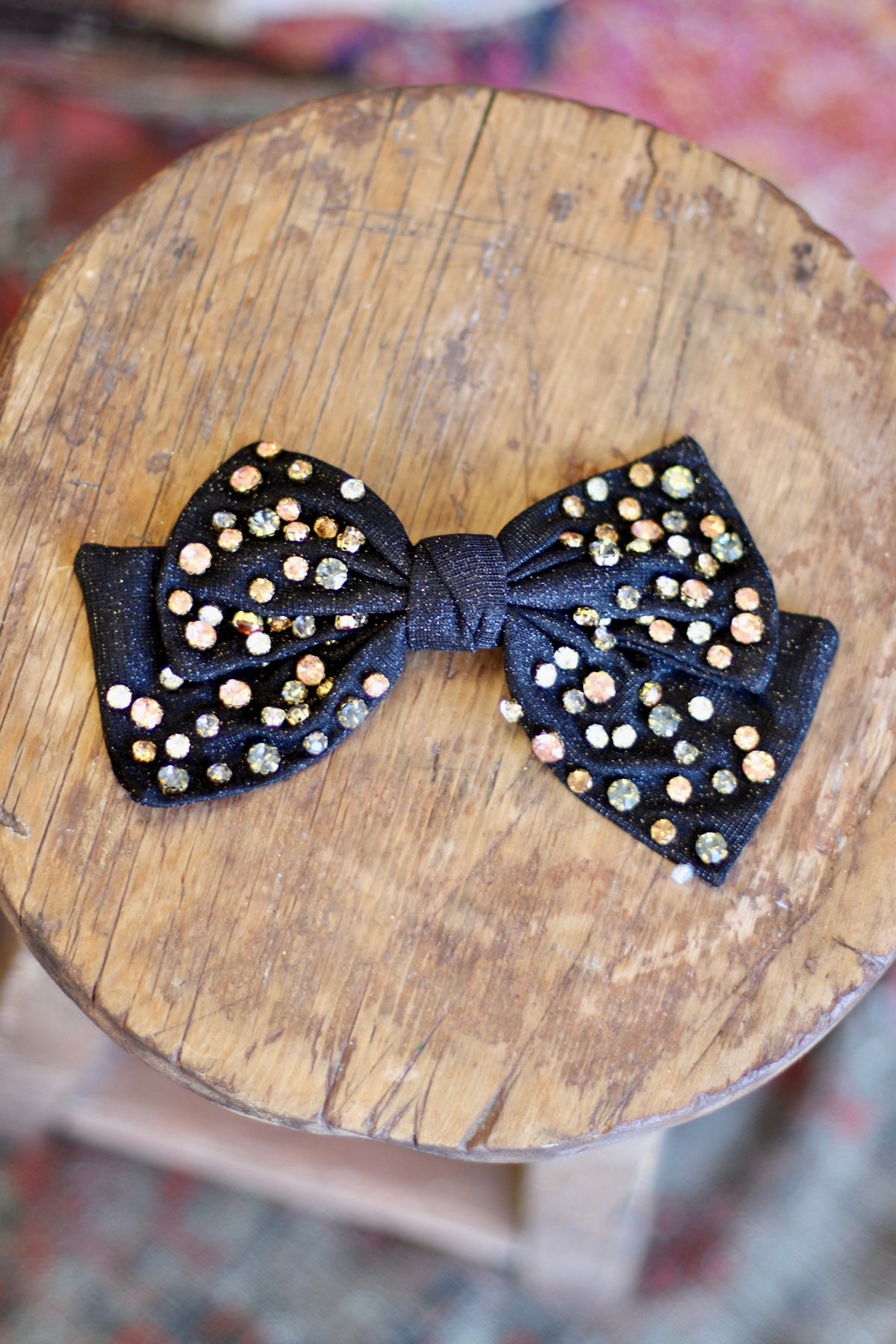 Metallic Rhinestone Bow
