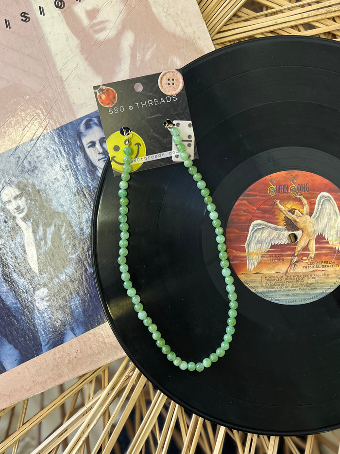 Green Round Beaded Necklace