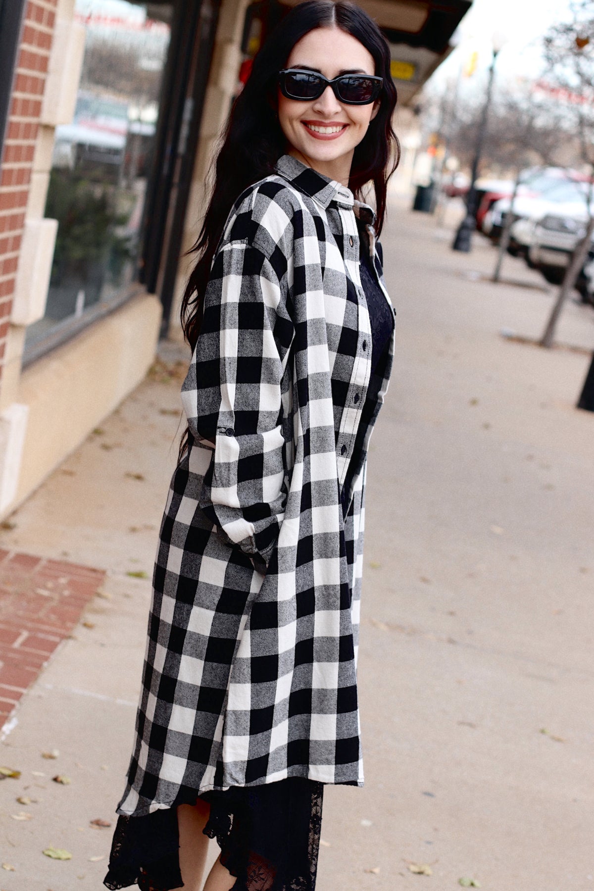 Buffalo Plaid Long Shirt