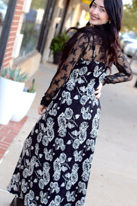 Black Floral Maxi Dress