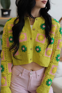 Girly Pop Crochet Cardigan