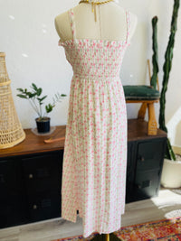 Mildred Pink Floral Midi Dress