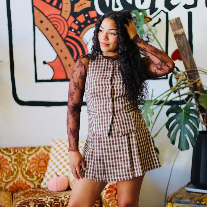 School Of Rock Plaid Mini Skirt