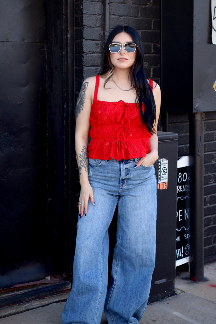 Too Cute To Handle Tank Top in Red