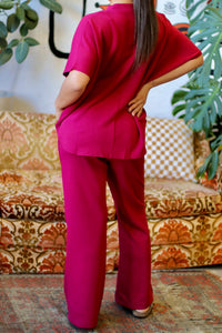 Scuba Two Piece Lounge Set + Cabernet