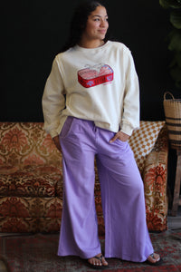 Mineral Wash Wide Leg Pants + Lavender