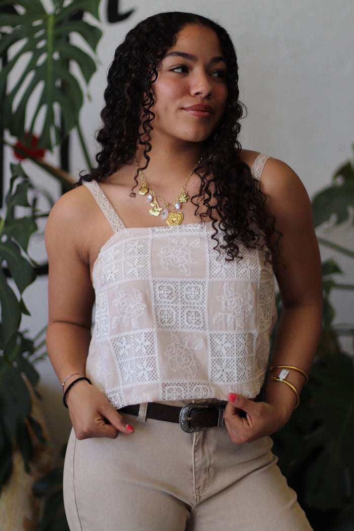 Claire Embroidered Lace Top