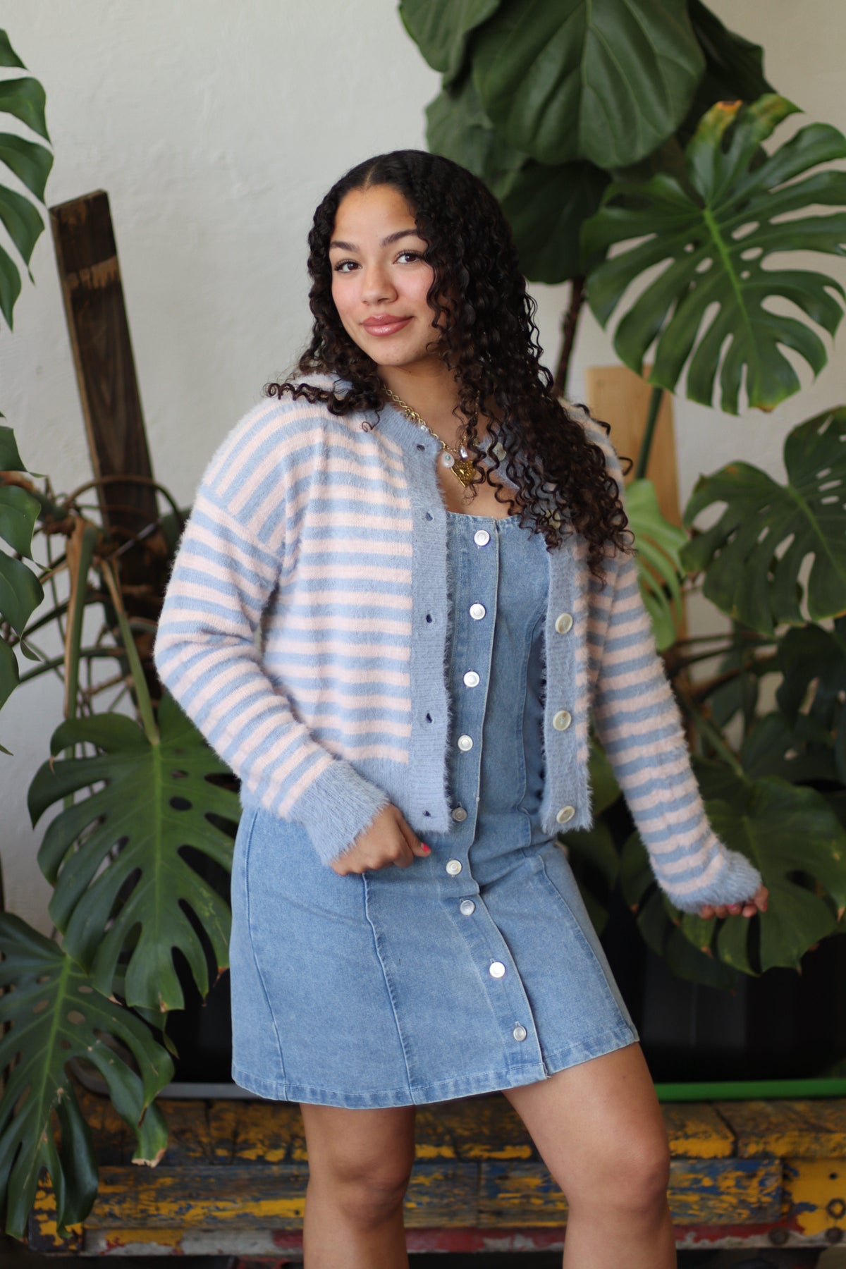 Ella Denim Button Down Mini Dress