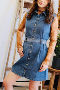 Denim Button Down Mini Dress