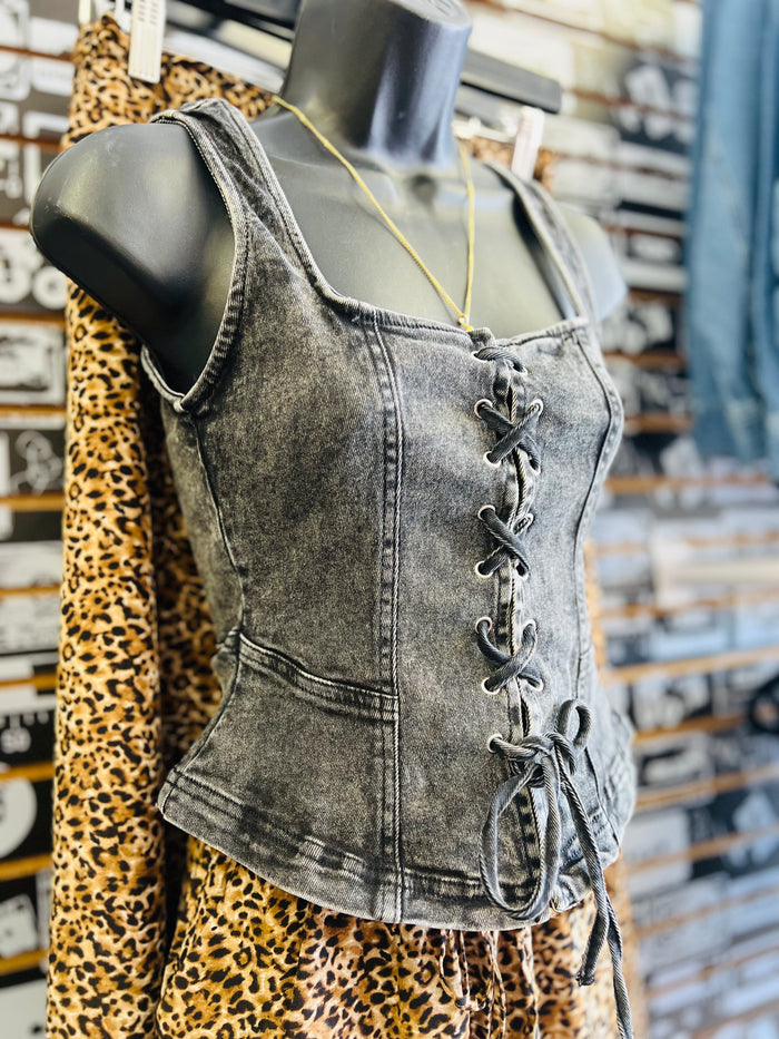 Y'allternative Lace Up Top
