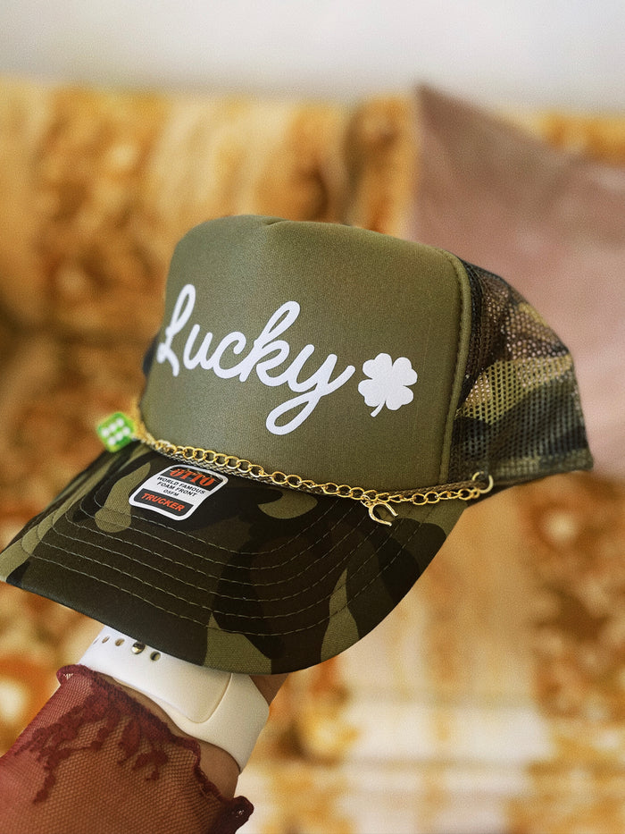580 Trucker +Lucky Charm Hat | Camo