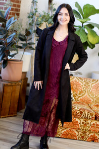 Bethany Trench Coat + Black