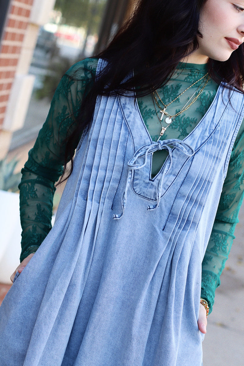 580 Lace Layering Top + Forest