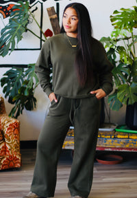 Comfiest Sweat Set Ever + Olive