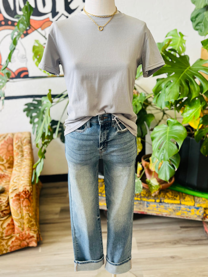 580 Basic Cotton Tee + Grey