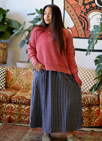 Ribbed Crop Sweater + Red