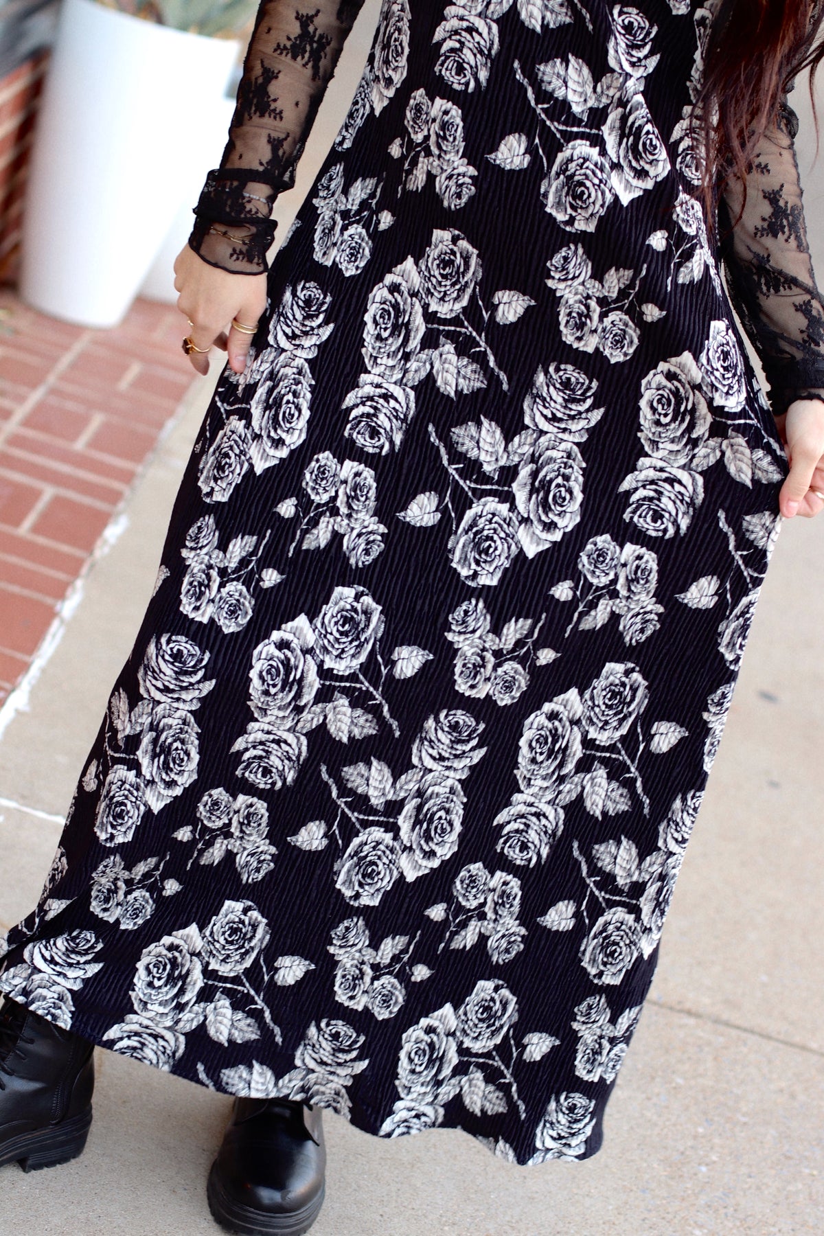 Black Floral Maxi Dress