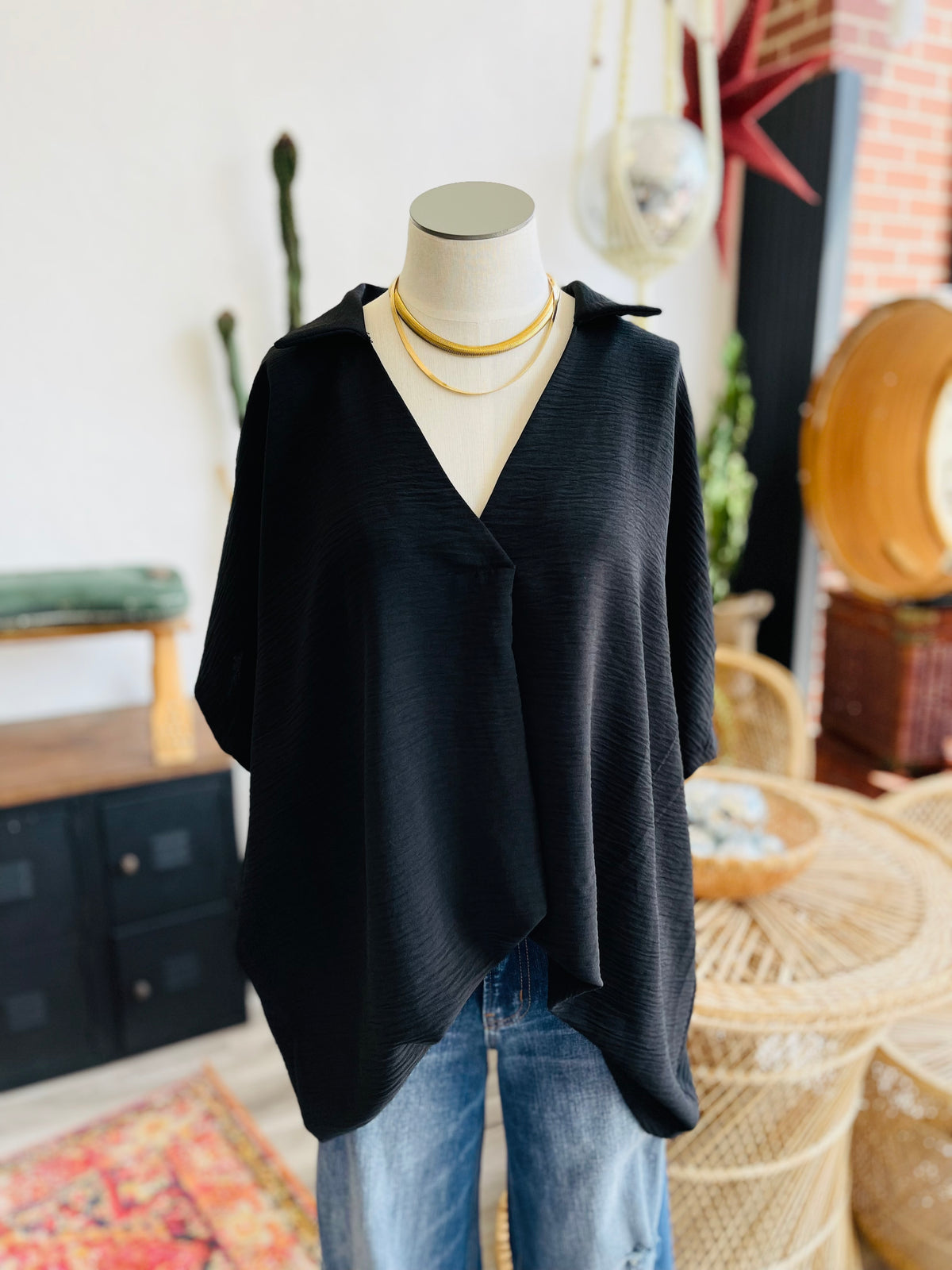 Classic Black Blouse