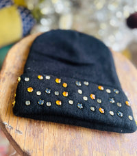 Black Jeweled Beanie + 3 styles