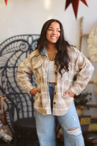 Plaid Hooded Shacket + Mocha | BF '25