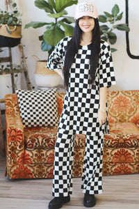 B+W Checkered Pant Set