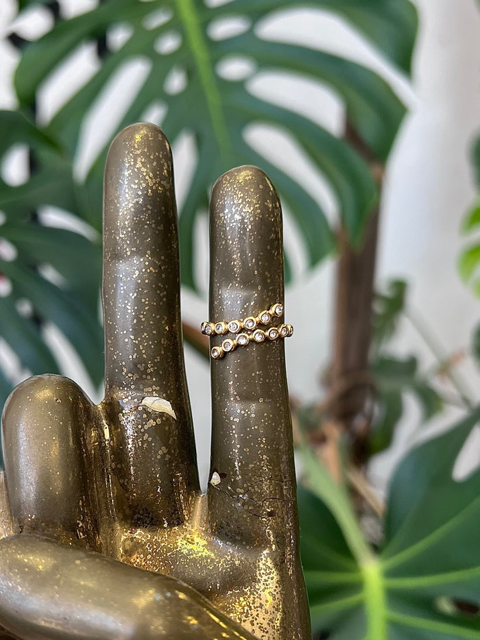 Cubic Zirconia 18K Gold Plated Octopus Ring Clear