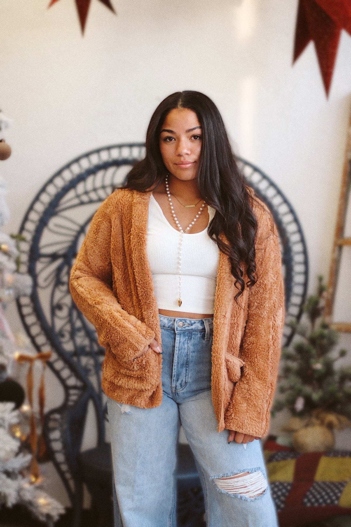 Teddy Hooded Jacket + Khaki | BF '25