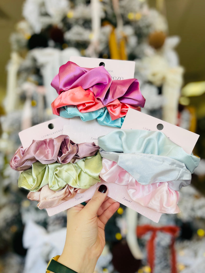 Oversized Satin Scrunchies 3pack