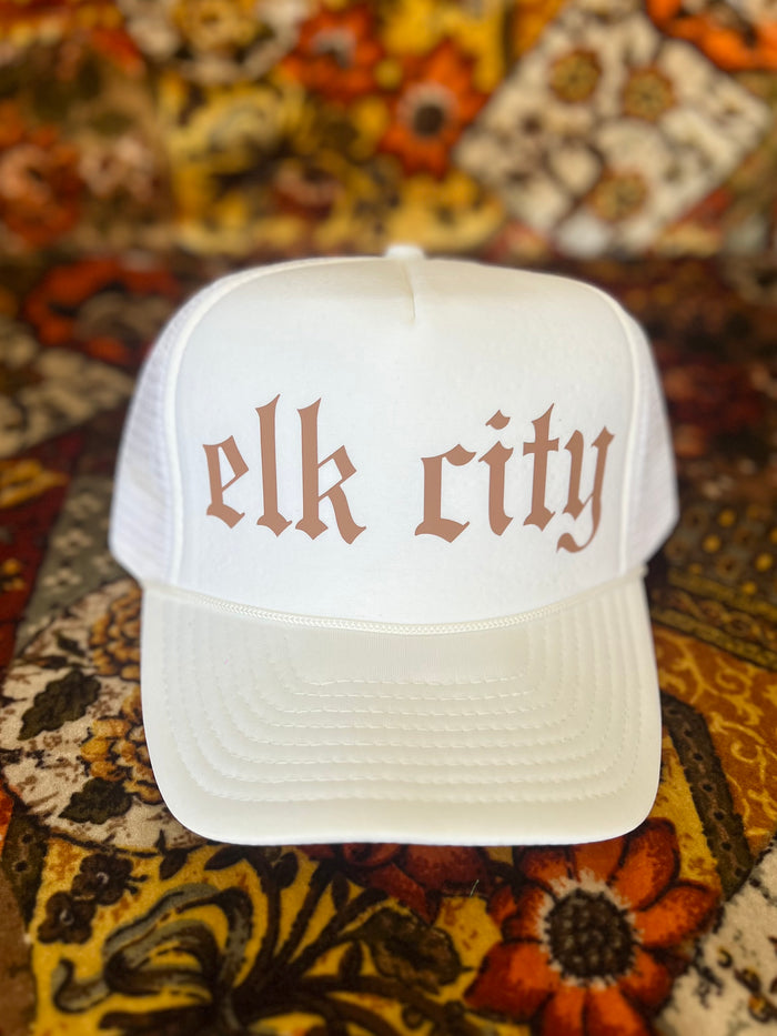 580 Trucker Hat + White/Brown Elk City