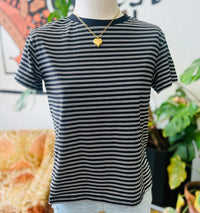 90s Basic Striped Cotton Top