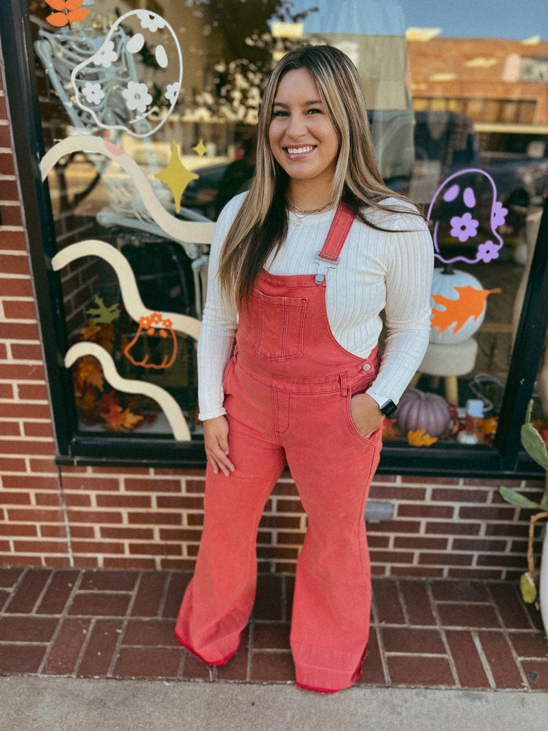 Fall Vibes Flare Overalls - 580 Threads