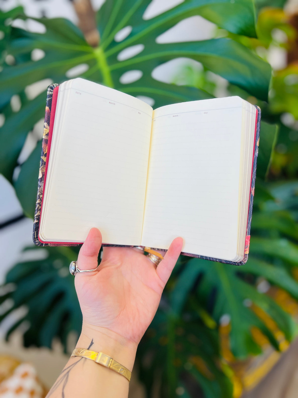 A6 Mini Vegan Leather Hardcover Daily Planner