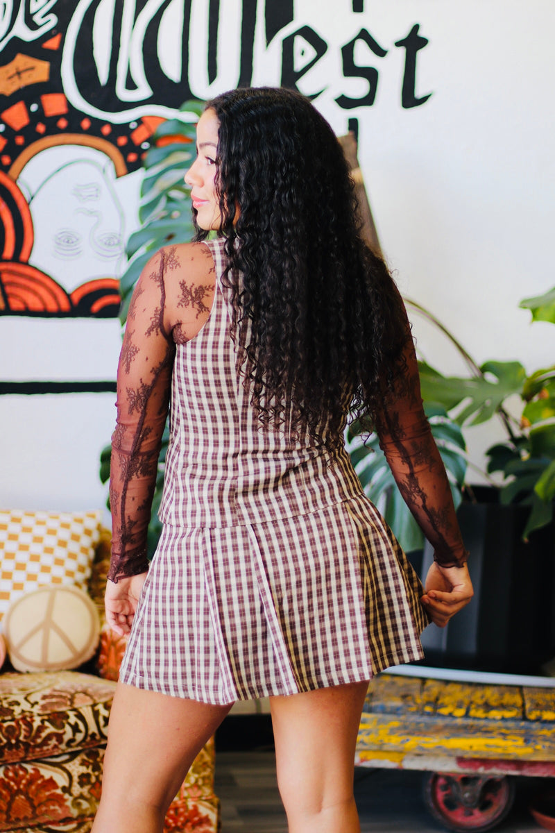 580 Lace Layering Top + Brown