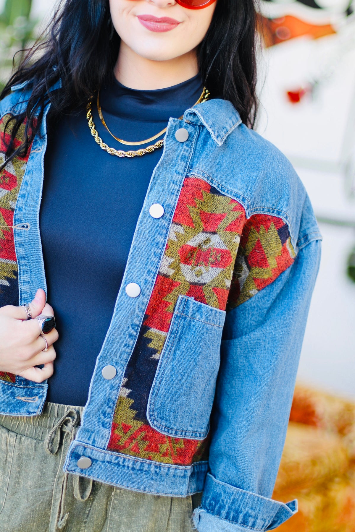 Western Cropped Denim Jacket