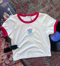 Les Sardines Cropped Ringer Tee