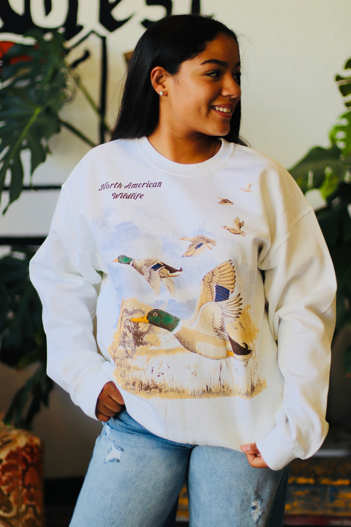 Ducks Wildlife Oversized Sweatshirt
