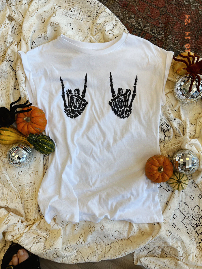 Rock Skeleton Graphic Tee