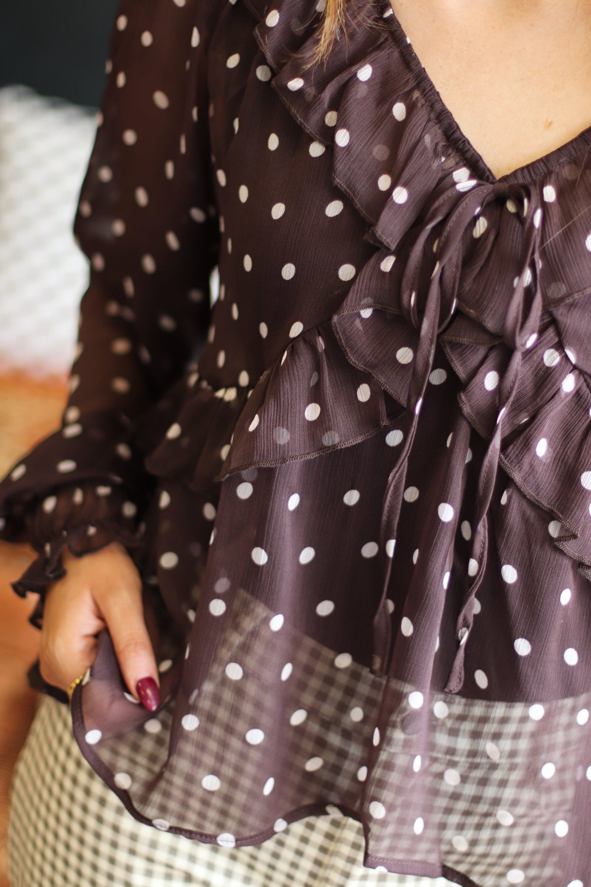 Judy Brown Polka Dot Blouse