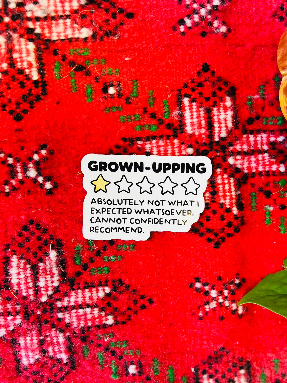Grown upping sticker 3"