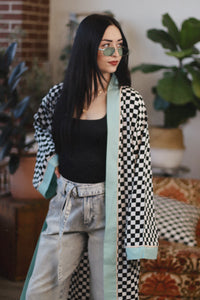 Warped Tour Maxi Checkered Kimono