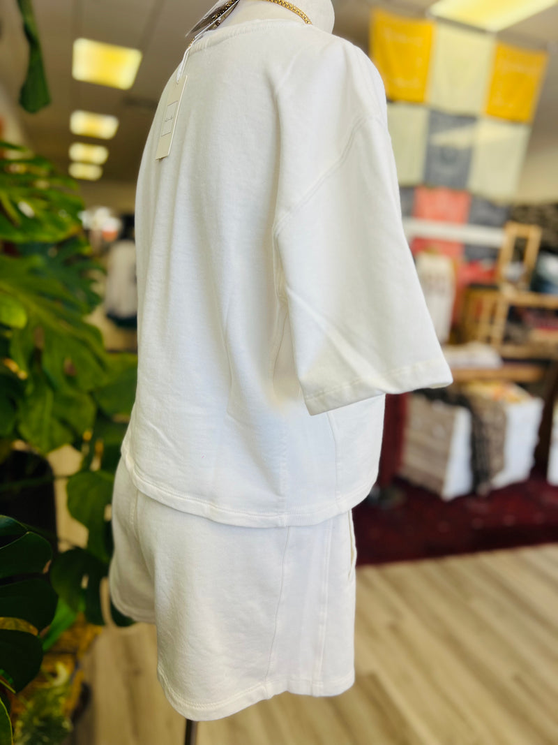 Cozy Terry Shorts + Ecru