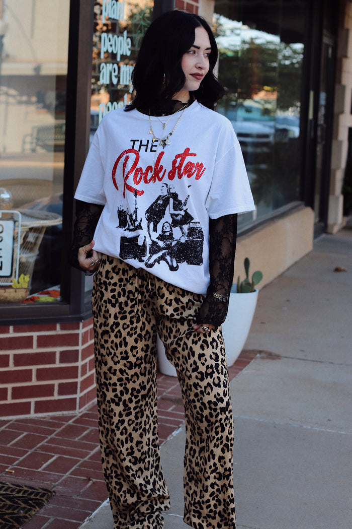 Leopard Drawstring Pants