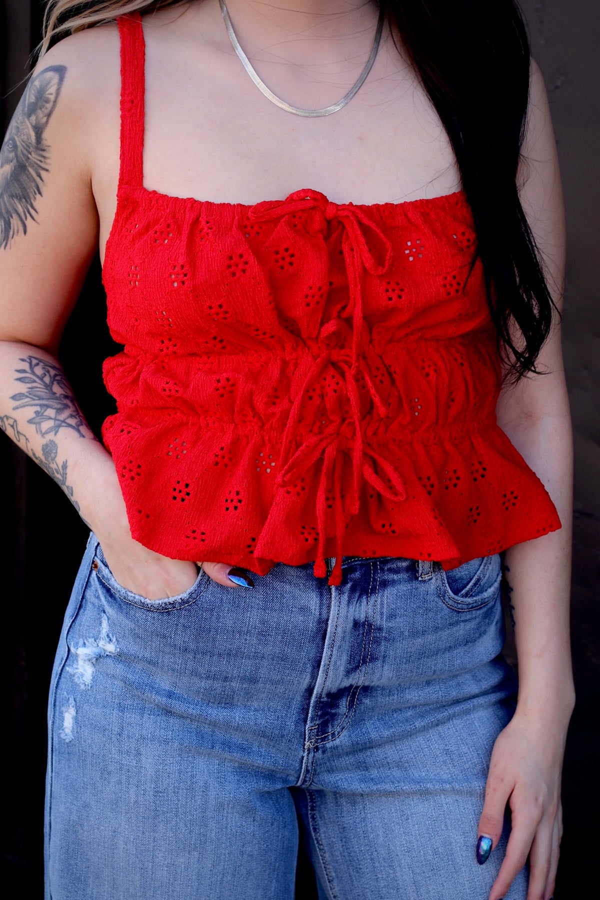 Too Cute To Handle Tank Top in Red