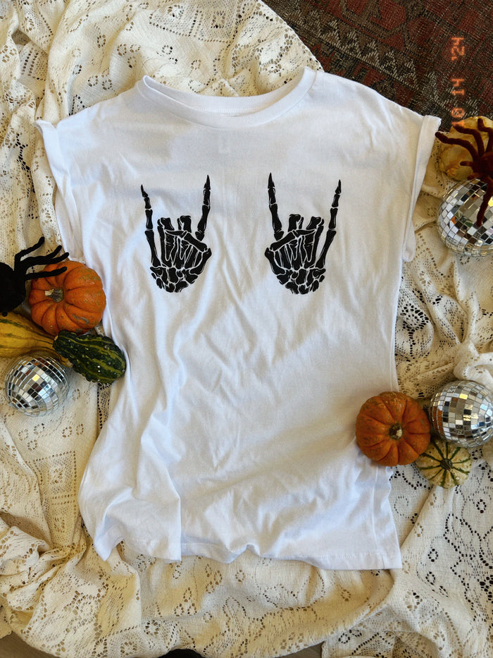 Rock Skeleton Graphic Tee