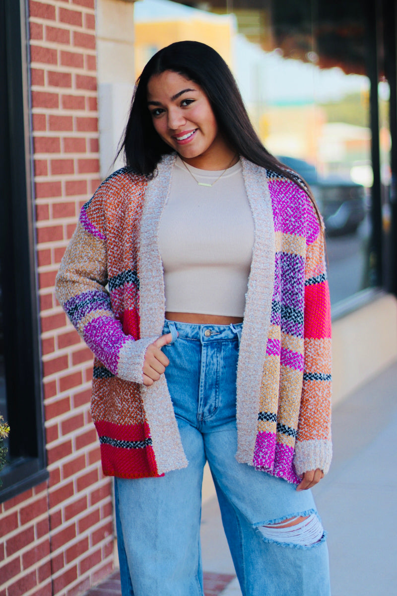 Cozy Colorful Cardigan