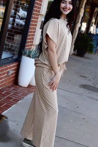 Tatum Cropped Wide Leg Pants + Tan