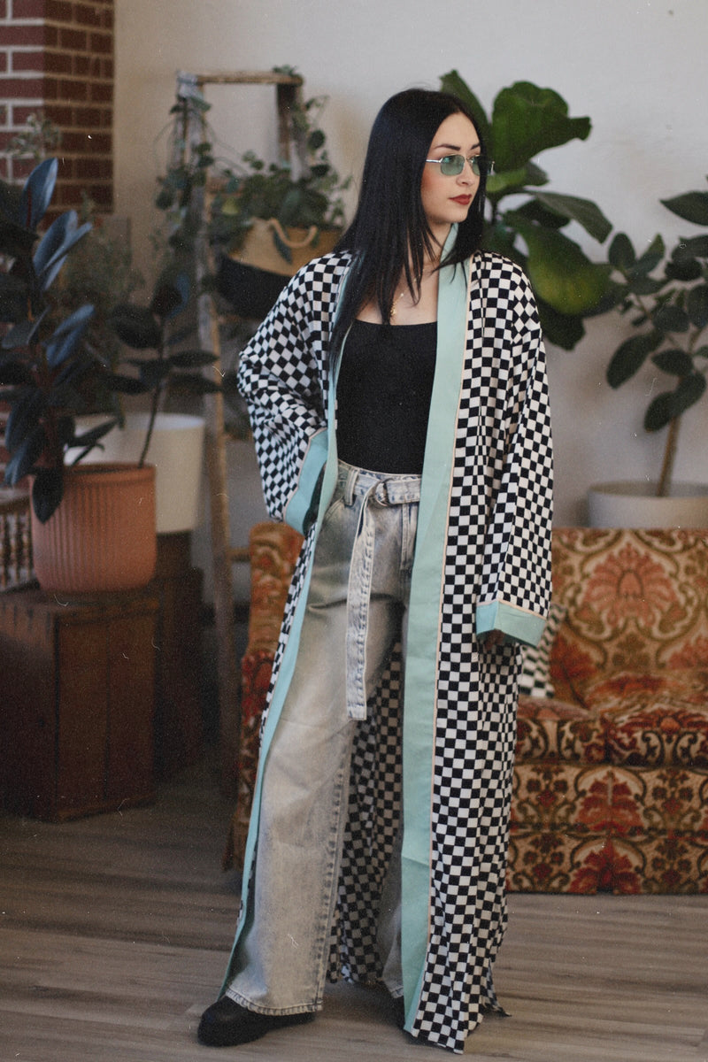 Warped Tour Maxi Checkered Kimono