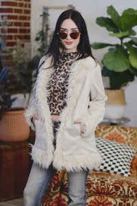 Penny Lane Shaggy Cream Jacket