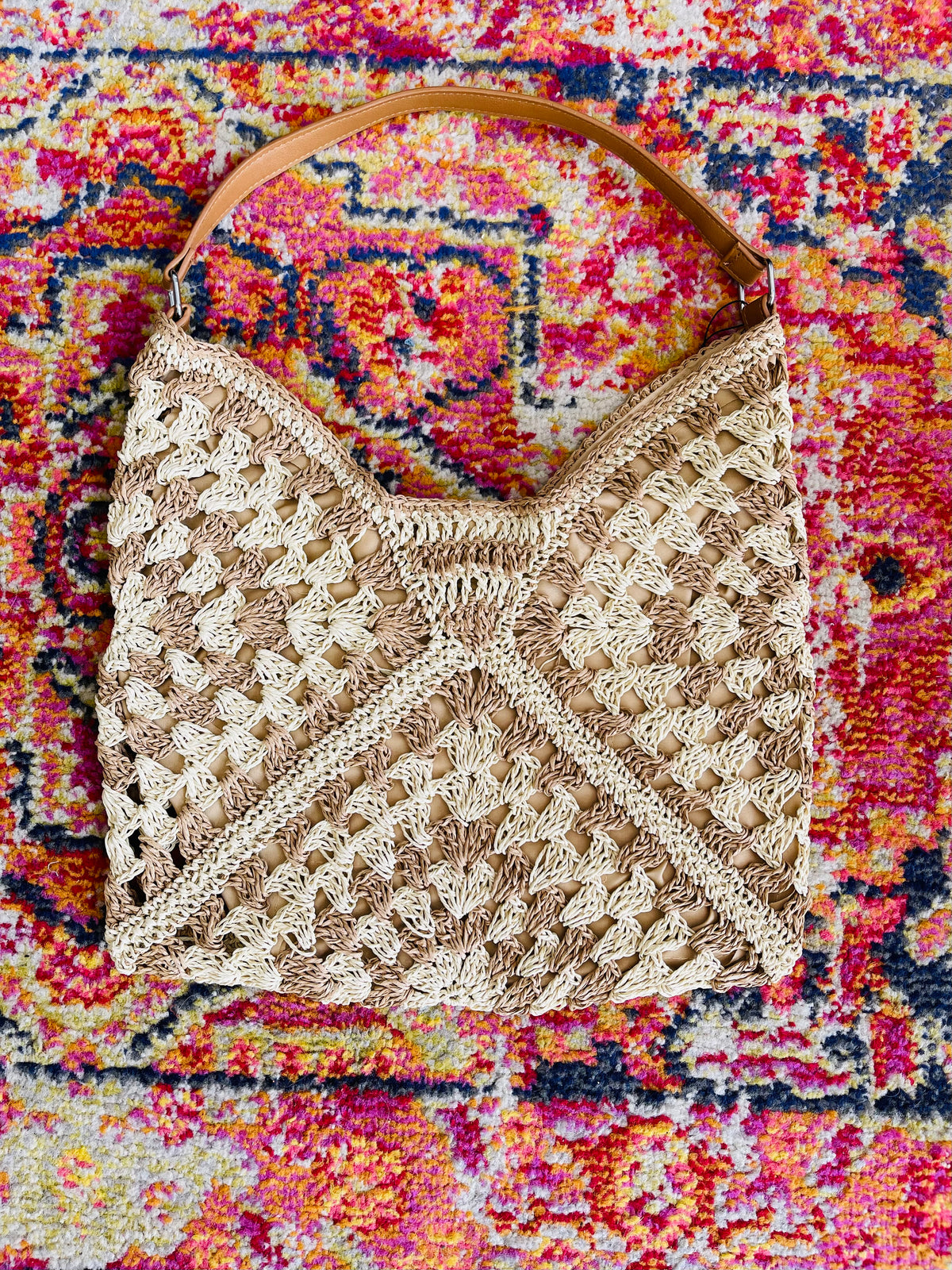Farmers Market Woven Purse in Mocha